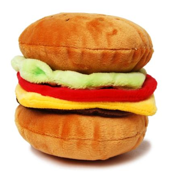 Cheeseburger Dog Toy